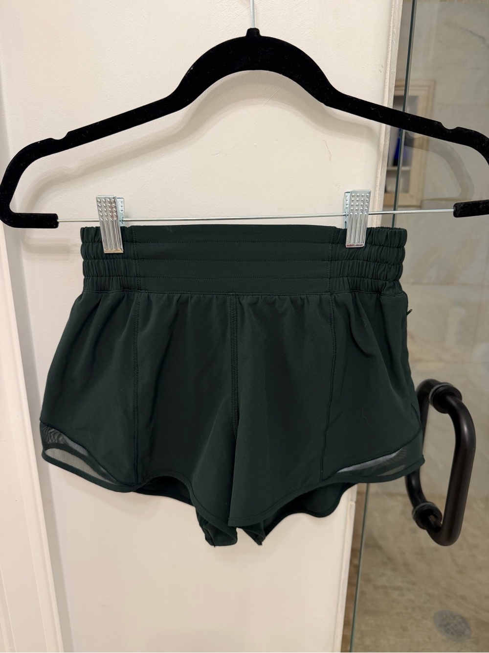 lululemon athletica Dark Green High-Waist Run Shorts